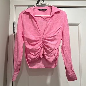 Pink Zara top, never worn, size small